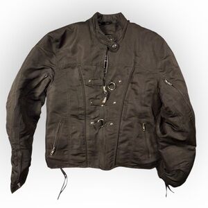 Xelement Women's Black Armored Motorcycle Jacket Bikercore